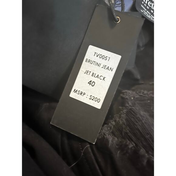 Si Tu Veux Brutini Jeans Jet Black Superstack Men’s Size 40 - Picture 4 of 4